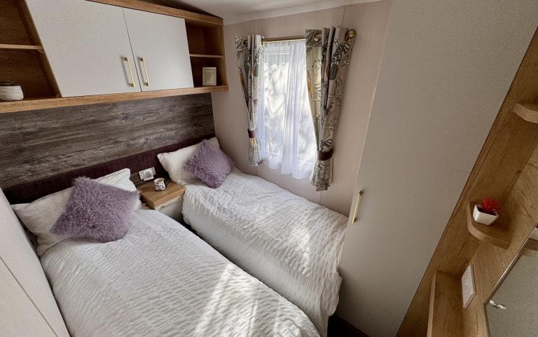 2025 Swift Bordeaux Twin bedroom